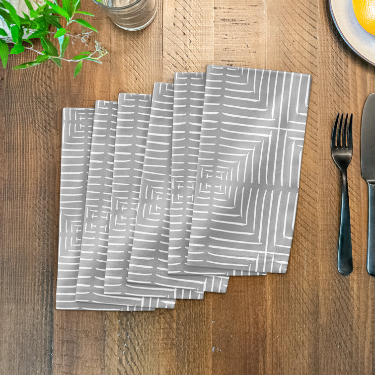 Oliver Divleen Cotton Geometric Square Napkin Wayfair